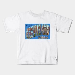 Greetings from Cleveland, Ohio - Vintage Large Letter Postcard Kids T-Shirt